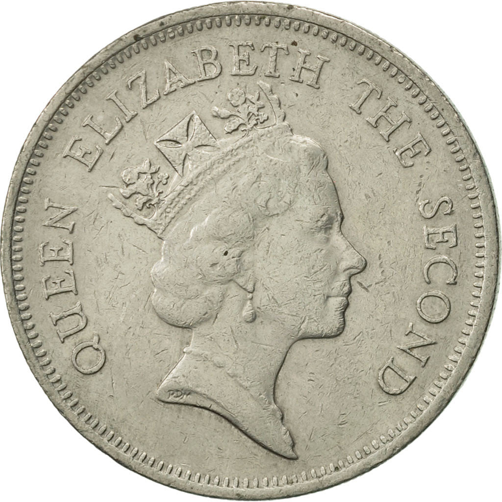 Coin, Hong Kong, Elizabeth II, Dollar, 1988, AU(50-53), Copper-nickel, KM:63