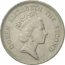 Coin, Hong Kong, Elizabeth II, Dollar, 1988, AU(50-53), Copper-nickel, KM:63
