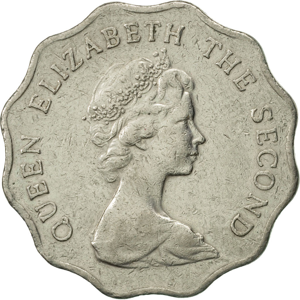 Coin, Hong Kong, Elizabeth II, 2 Dollars, 1980, AU(50-53), Copper-nickel, KM:37