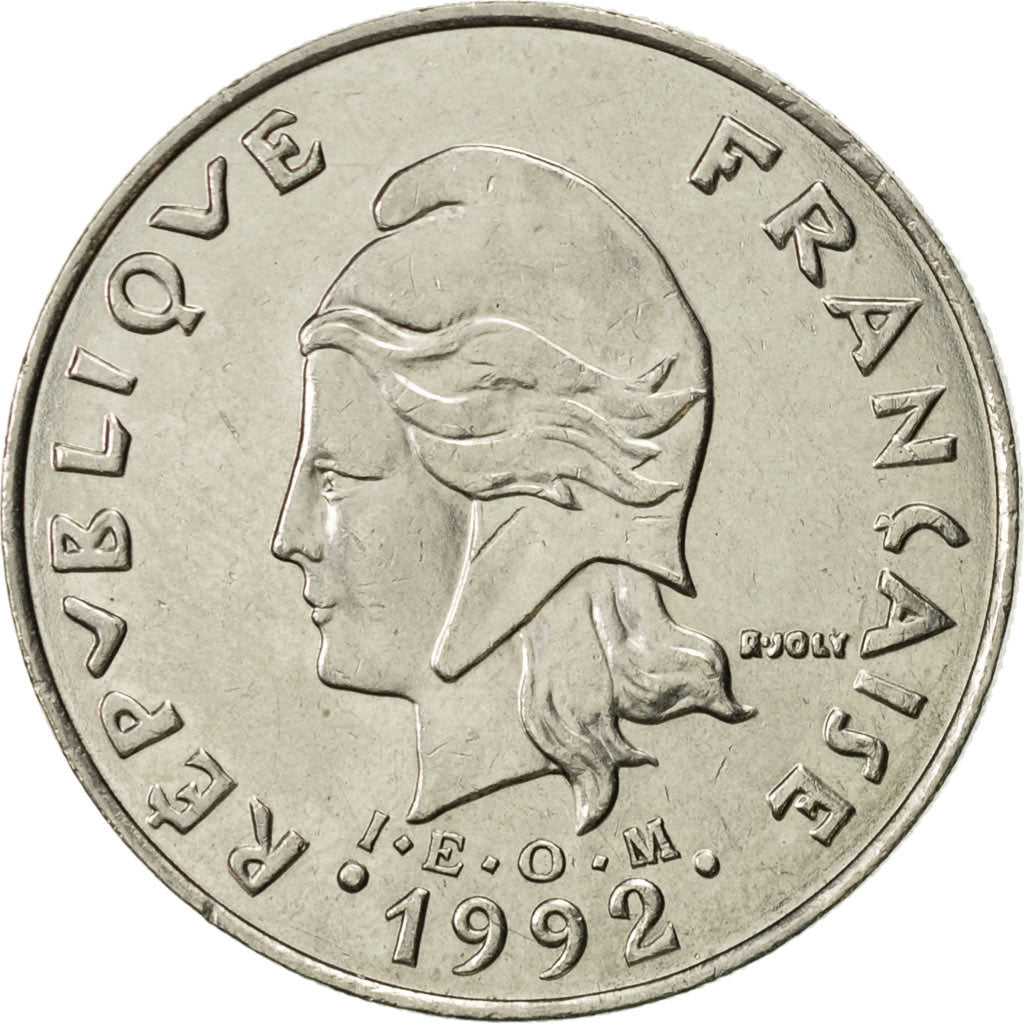 Moneta, Polinesia francese, 20 Francs, 1992, Paris, SPL-, Nichel, KM:9