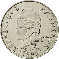 Moneta, Polinesia francese, 20 Francs, 1992, Paris, SPL-, Nichel, KM:9
