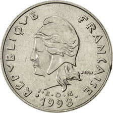 Coin, French Polynesia, 20 Francs, 1998, Paris, AU(55-58), Nickel, KM:9
