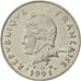 Coin, French Polynesia, 20 Francs, 1991, Paris, AU(55-58), Nickel, KM:9