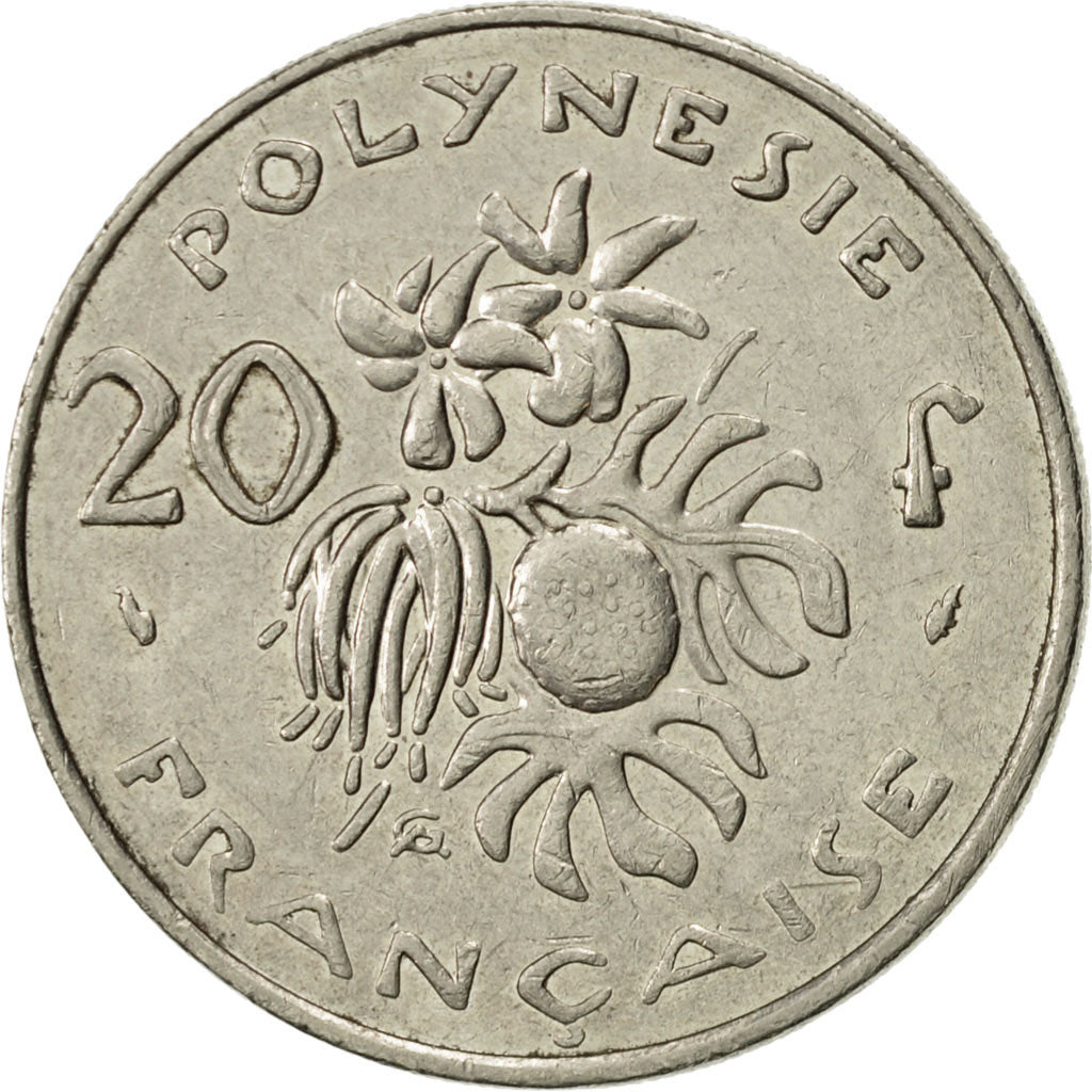 Coin, French Polynesia, 20 Francs, 1991, Paris, AU(55-58), Nickel, KM:9