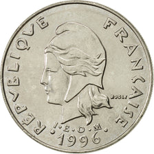 Coin, French Polynesia, 20 Francs, 1996, Paris, MS(60-62), Nickel, KM:9