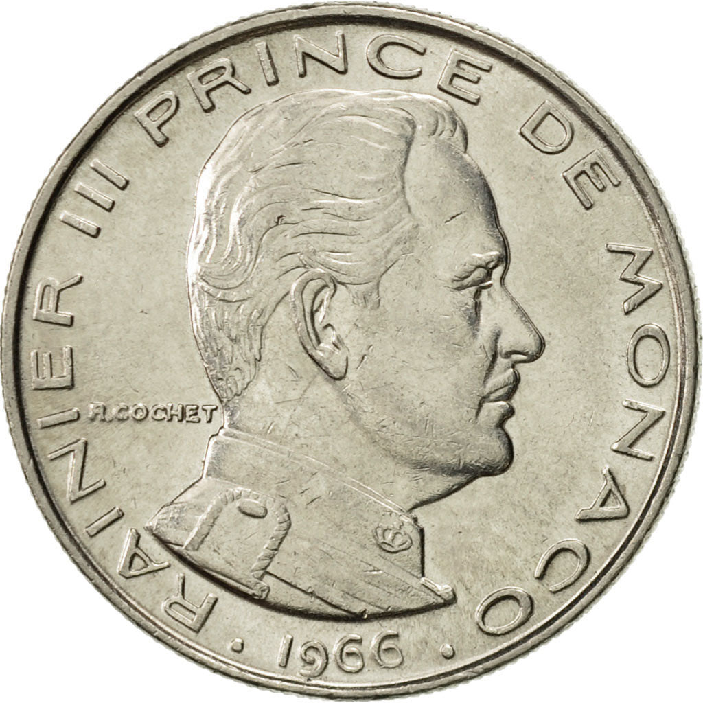 Monnaie, Monaco, Rainier III, Franc, 1966, SUP, Nickel, KM:140, Gadoury:MC 150