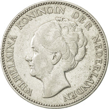 Netherlands, Wilhelmina I, Gulden, 1928, AU(50-53), Silver, KM:161.1