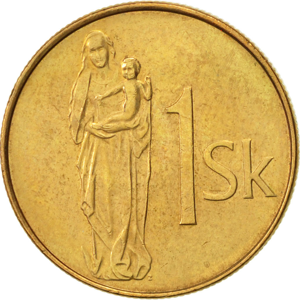 Münze, Slowakei, Koruna, 2005, VZ, Bronze Plated Steel, KM:12