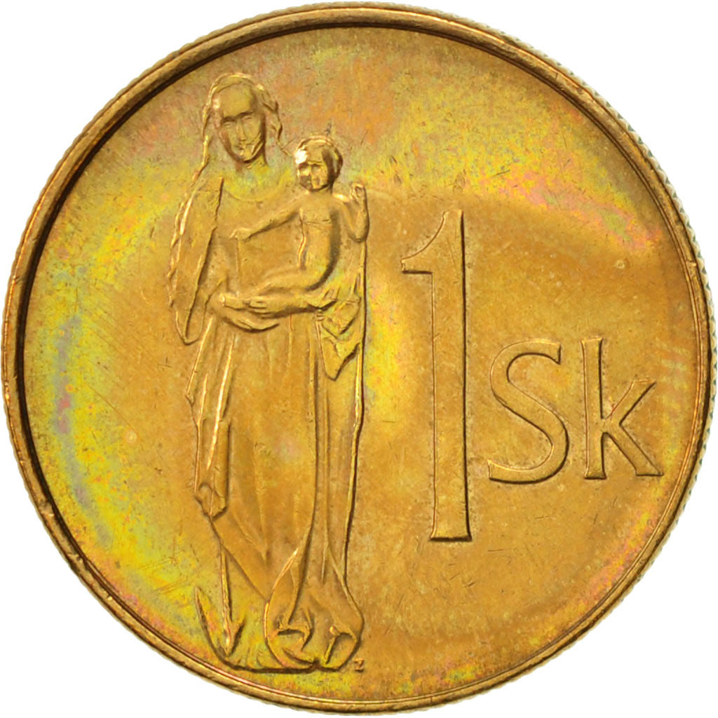 Münze, Slowakei, Koruna, 2006, VZ, Bronze Plated Steel, KM:12