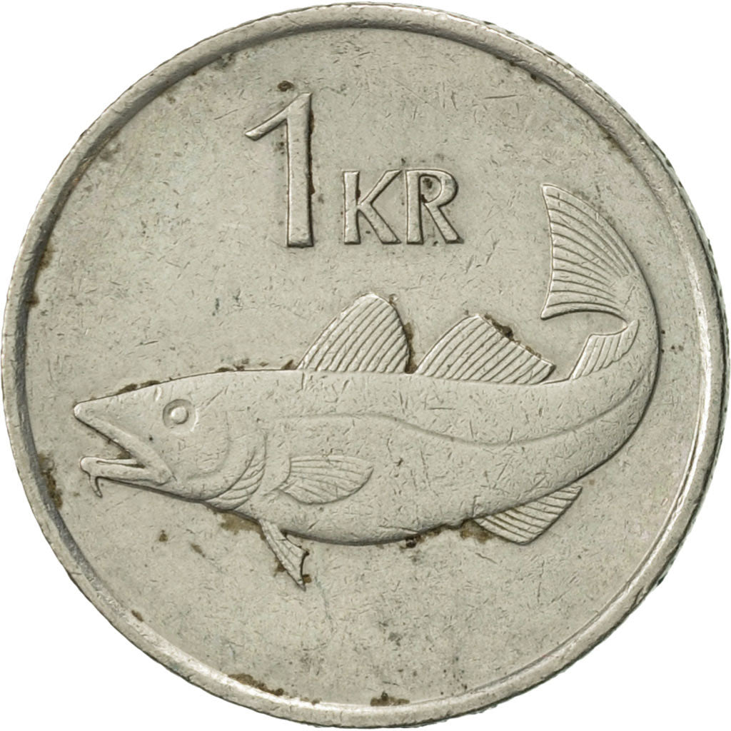 Coin, Iceland, Krona, 1984, AU(50-53), Copper-nickel, KM:27