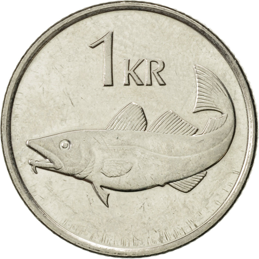 Münze, Iceland, Krona, 1996, VZ, Nickel plated steel, KM:27A