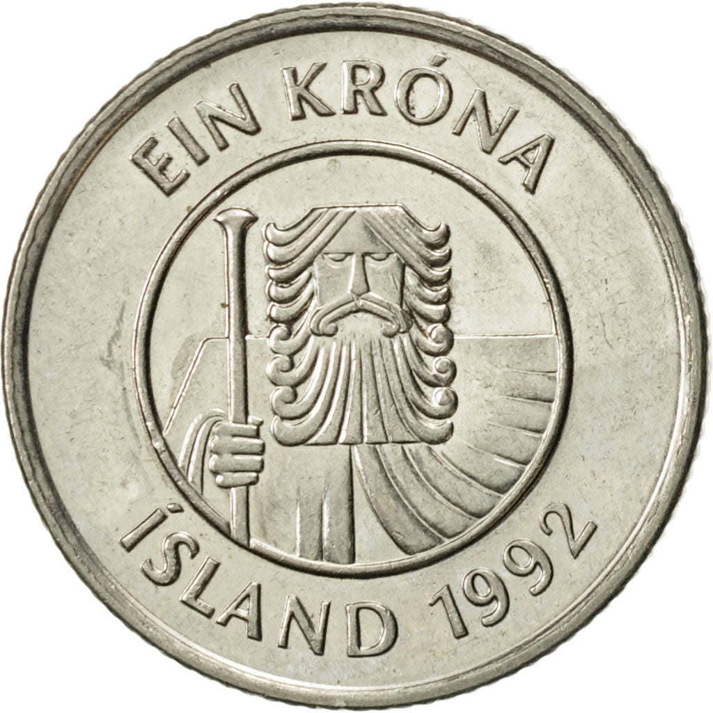 Monnaie, Iceland, Krona, 1992, SUP, Nickel plated steel, KM:27A