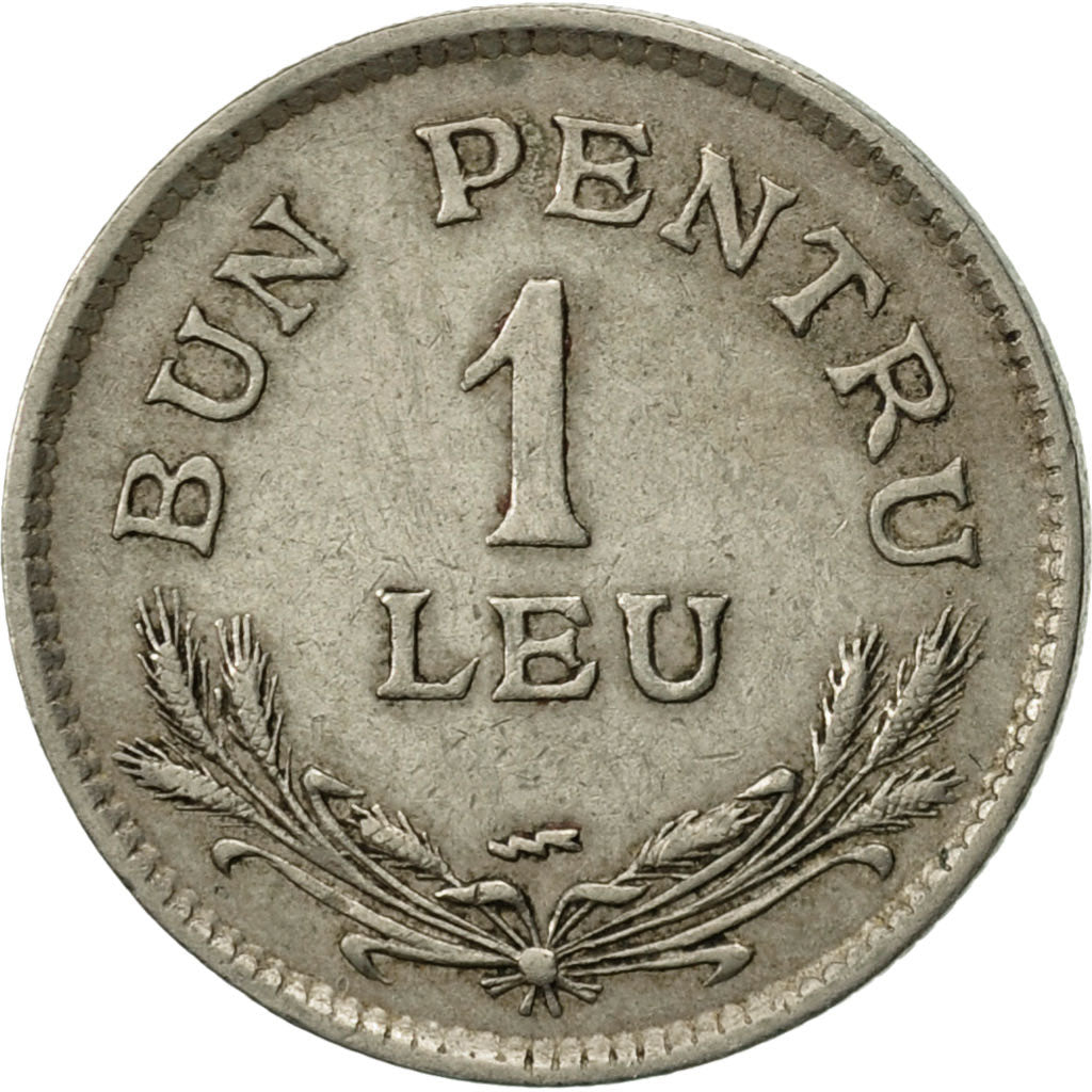 Coin, Romania, Ferdinand I, Leu, 1924, Poissy, AU(50-53), Copper-nickel, KM:46