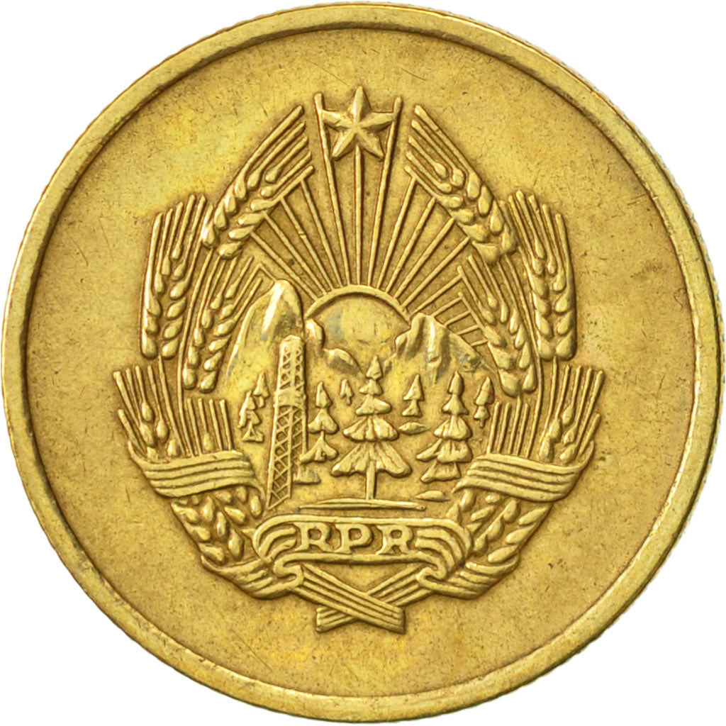 Romania, 5 Bani, 1956, AU(50-53), Copper-Nickel-Zinc, KM:83.2