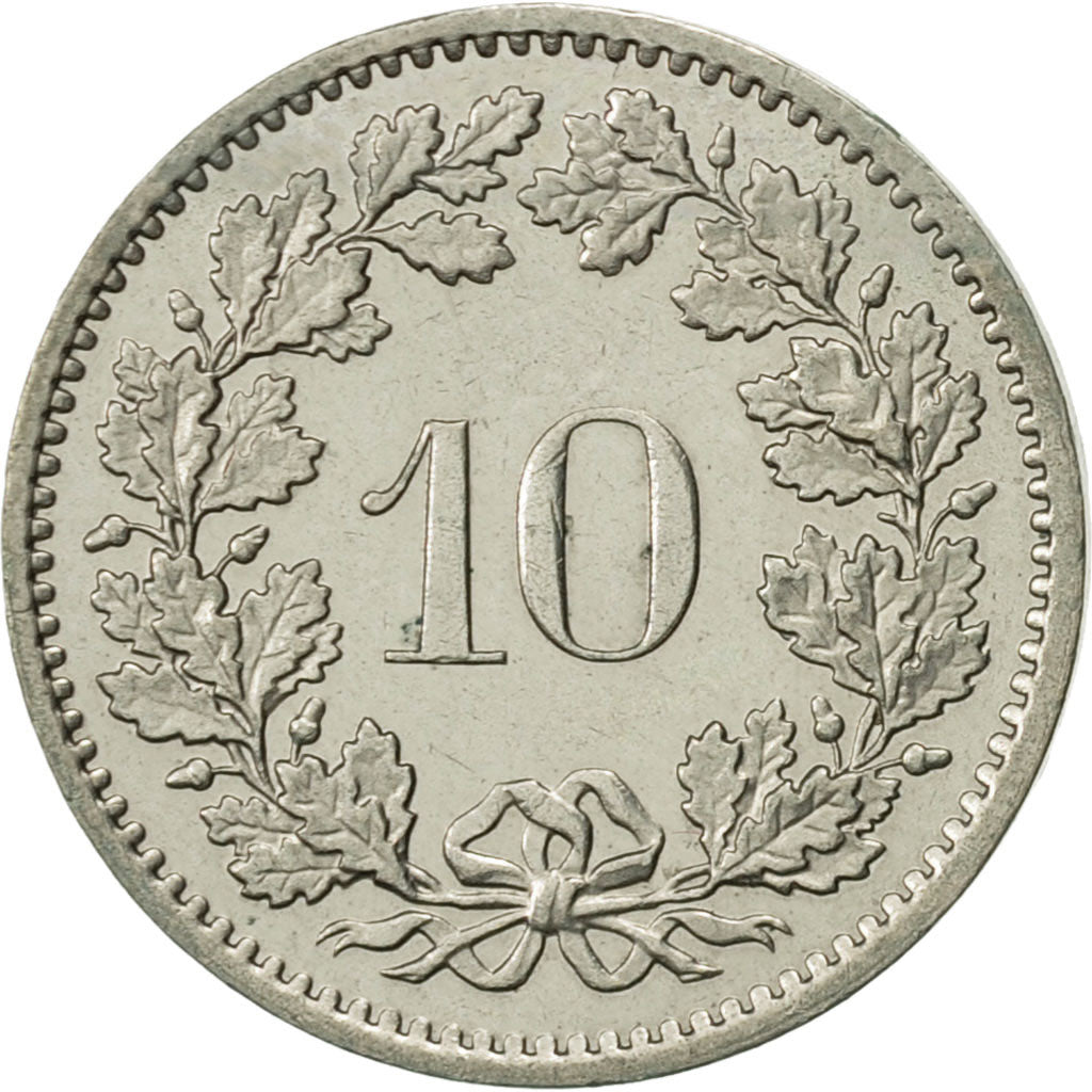 Moneta, Szwajcaria, 10 Rappen, 1981, Bern, MS(60-62), Miedź-Nikiel, KM:27