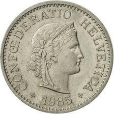 Switzerland, 10 Rappen, 1985, Bern, AU(55-58), Copper-nickel, KM:27