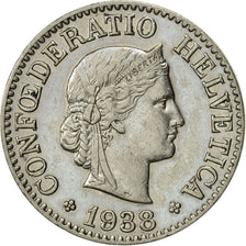 Coin, Switzerland, 10 Rappen, 1938, Bern, AU(55-58), Nickel, KM:27b