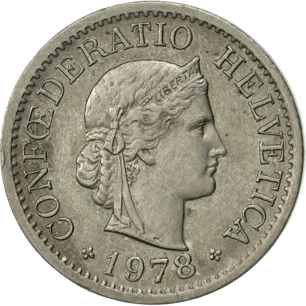 Münze, Schweiz, 10 Rappen, 1978, Bern, SS+, Copper-nickel, KM:27