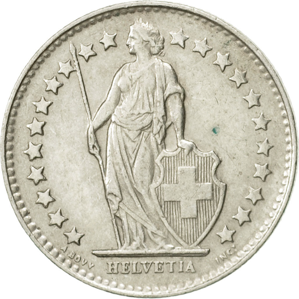Switzerland, 1/2 Franc, 1931, Bern, AU(50-53), Silver, KM:23