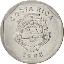 Moneda, Costa Rica, 10 Colones, 1992, MBC+, Acero inoxidable, KM:215.1