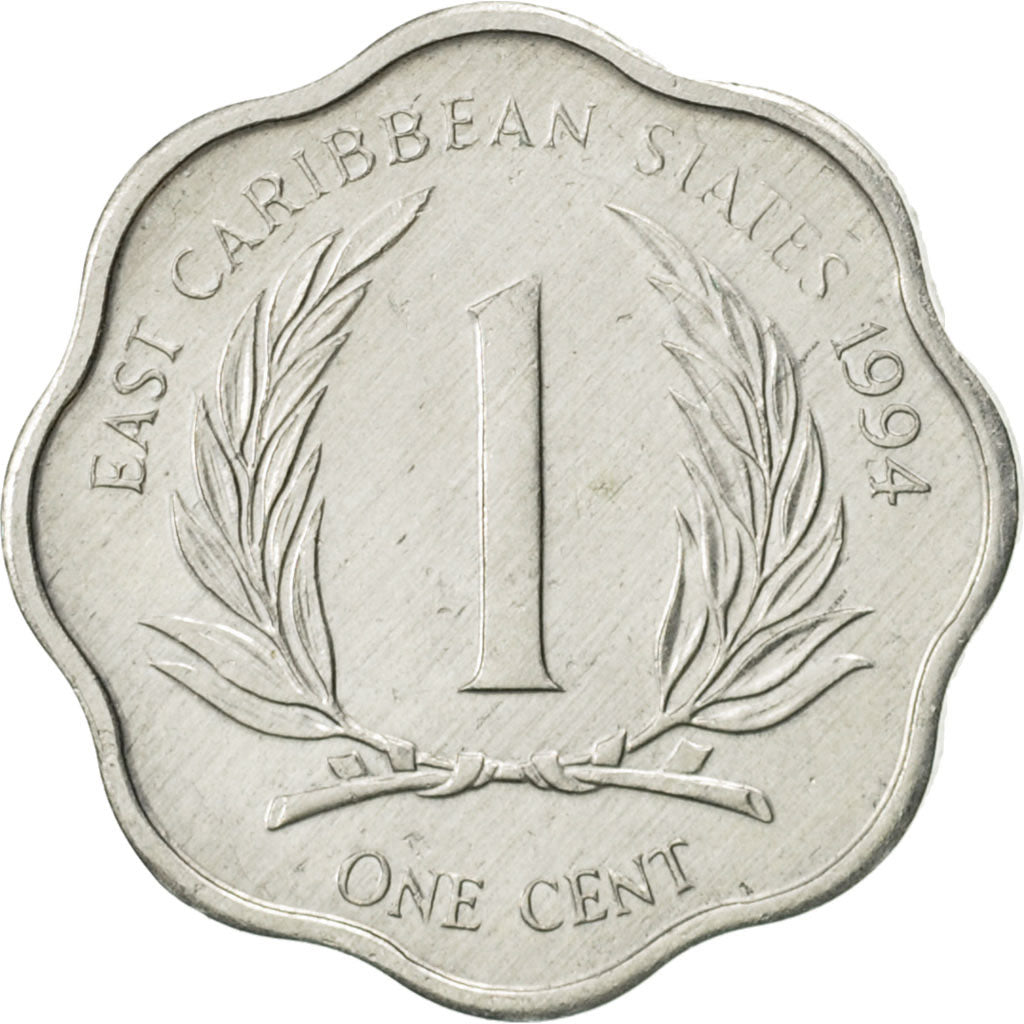 Coin, East Caribbean States, Elizabeth II, Cent, 1994, AU(55-58), Aluminum
