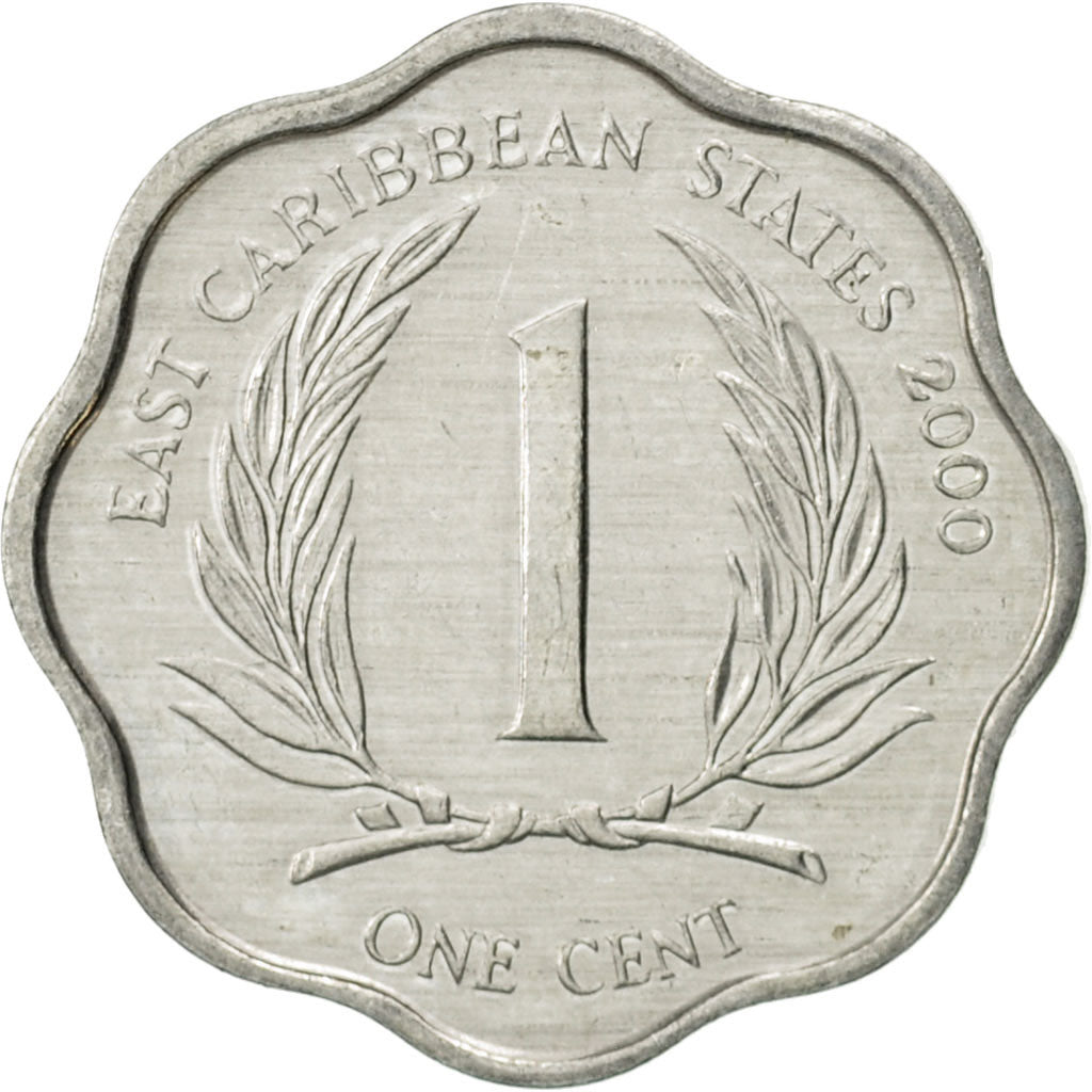 East Caribbean States, Elizabeth II, Cent, 2000, AU(55-58), Aluminum, KM:10