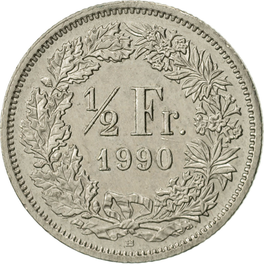 Monnaie, Suisse, 1/2 Franc, 1990, Bern, SUP+, Copper-nickel, KM:23a.3
