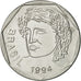 Coin, Brazil, 25 Centavos, 1994, MS(60-62), Stainless Steel, KM:634