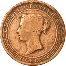 Ceylon, Victoria, 5 Cents, 1870, VF(20-25), Copper, KM:93