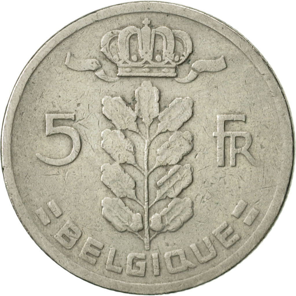 Moneta, Belgio, 5 Francs, 5 Frank, 1958, MB+, Rame-nichel, KM:134.1