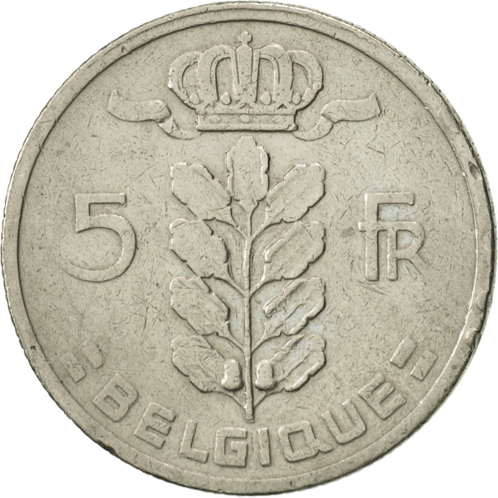 Moneda, Bélgica, 5 Francs, 5 Frank, 1948, BC+, Cobre - níquel, KM:134.1