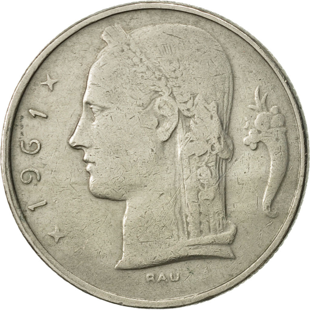 Coin, Belgium, 5 Francs, 5 Frank, 1961, VF(30-35), Copper-nickel, KM:134.1