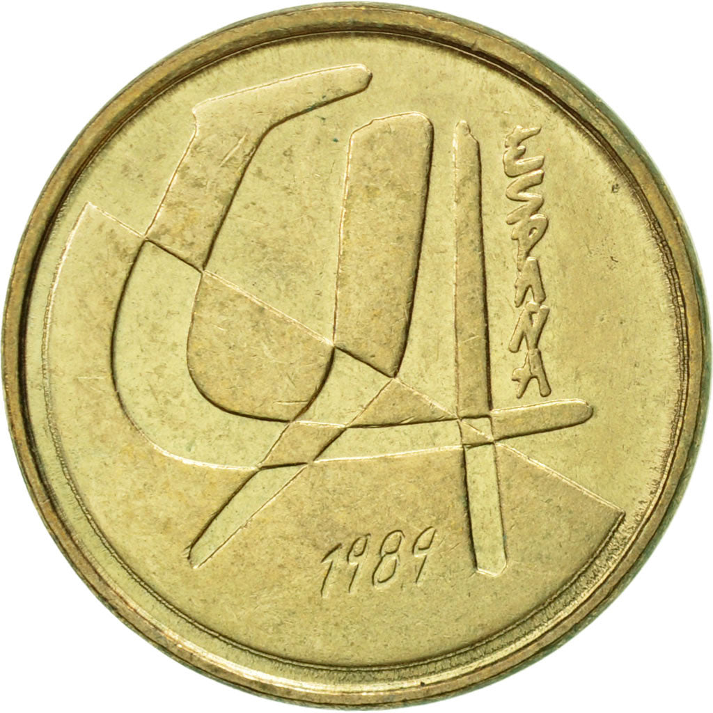 Moneda, España, Juan Carlos I, 5 Pesetas, 1989, Madrid, EBC, Aluminio - bronce