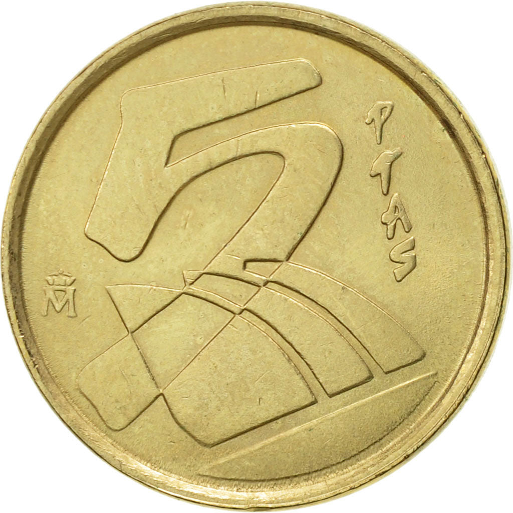 Moneda, España, Juan Carlos I, 5 Pesetas, 2001, Madrid, EBC, Aluminio - bronce