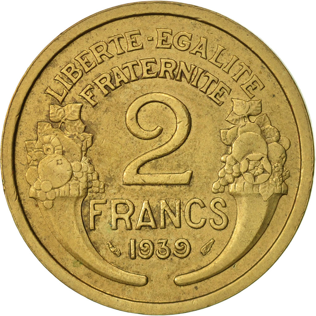 Monnaie, France, Morlon, 2 Francs, 1939, Paris, TTB+, Aluminum-Bronze, KM:886