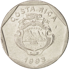 Coin, Costa Rica, 5 Colones, 1993, EF(40-45), Nickel Plated Stainless Steel