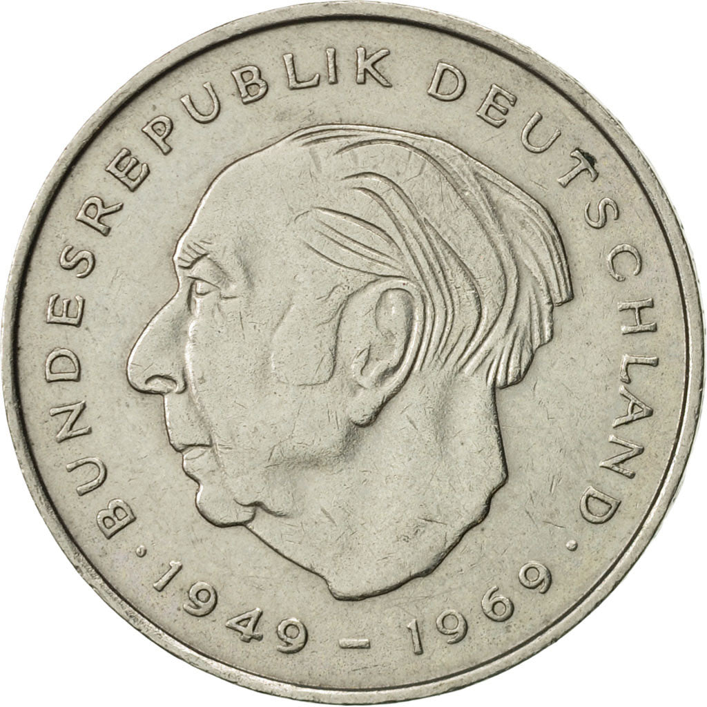 Moneta, Niemcy - RFN, 2 Mark, 1970, Stuttgart, AU(50-53), Miedź-Nikiel