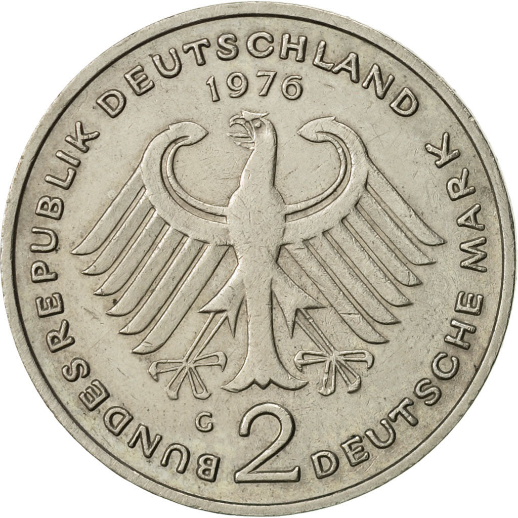 Monnaie, République fédérale allemande, 2 Mark, 1976, Karlsruhe, TTB+
