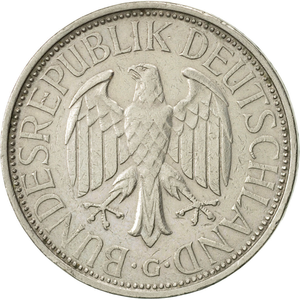 GERMANY - FEDERAL REPUBLIC, Mark, 1971, Karlsruhe, AU(50-53), Copper-nickel