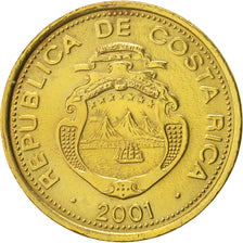 Costa Rica, 5 Colones, 2001, SPL, Ottone, KM:227a.2