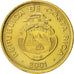 Costa Rica, 5 Colones, 2001, KM:227a.2