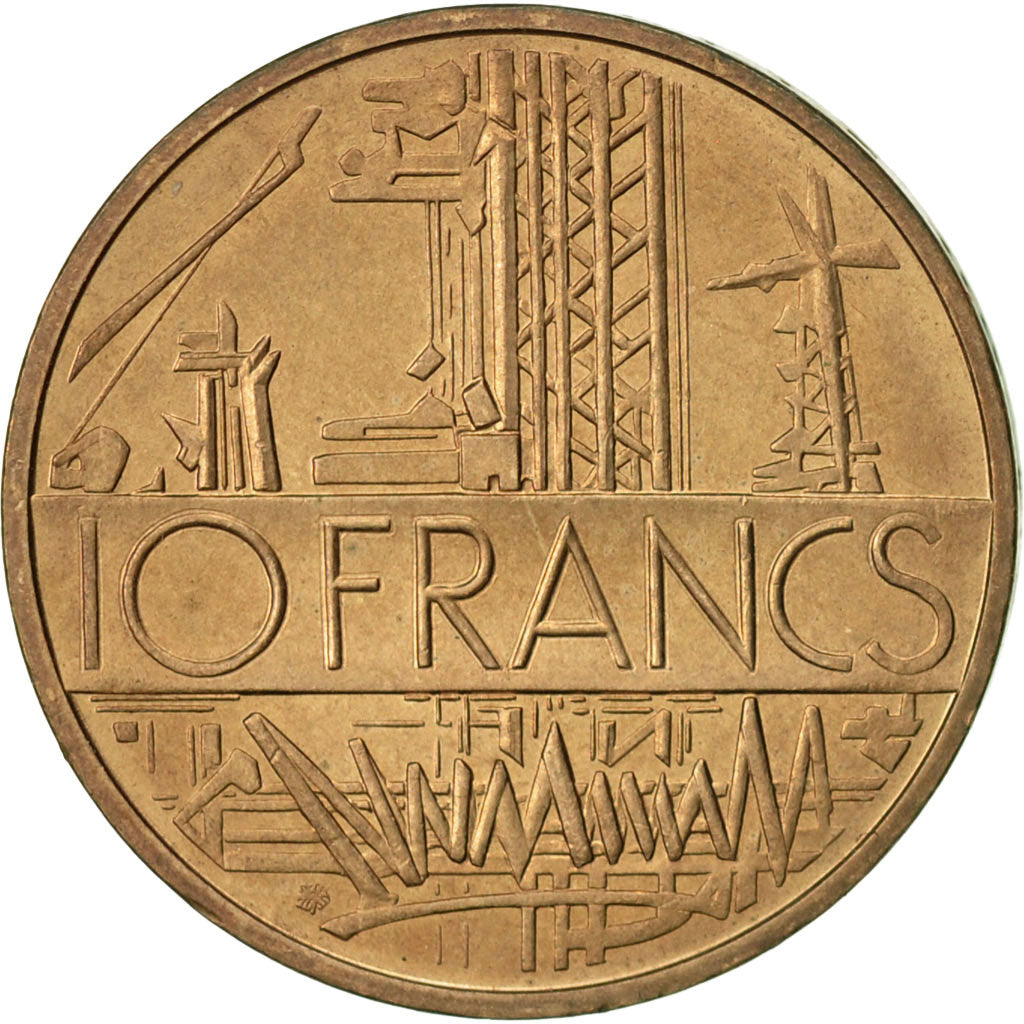 Coin, France, Mathieu, 10 Francs, 1984, Paris, AU(55-58), Nickel-brass, KM:940