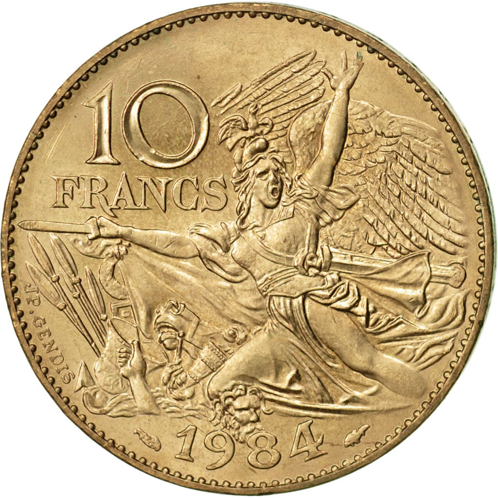 Coin, France, François Rude, 10 Francs, 1984, Paris, MS(60-62), Nickel-Bronze