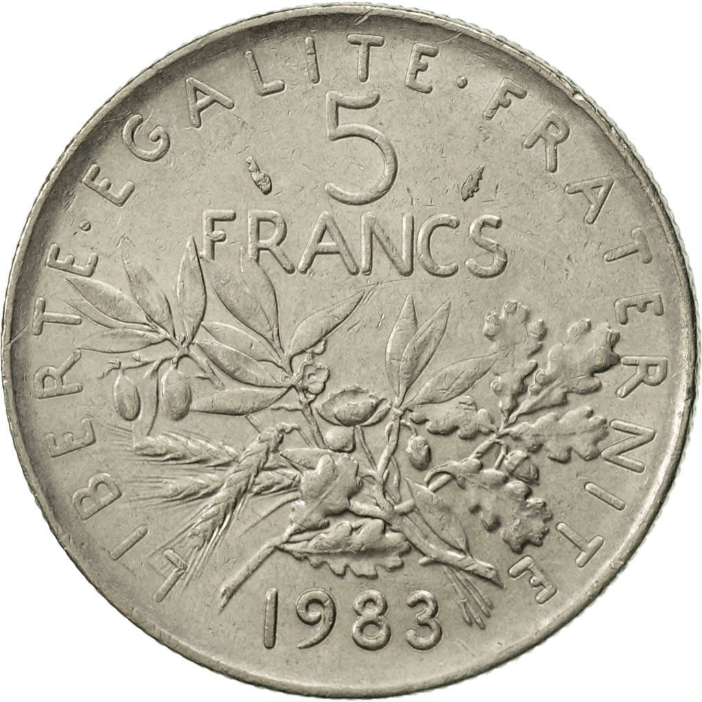 Coin, France, Semeuse, 5 Francs, 1983, Paris, AU(55-58), Nickel Clad