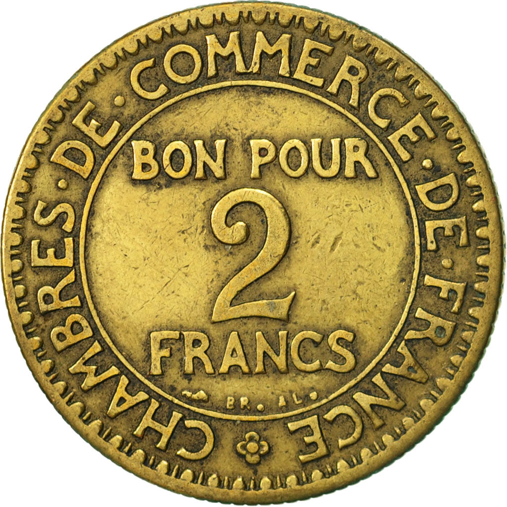 Monnaie, France, Chambre de commerce, 2 Francs, 1923, Paris, TB+