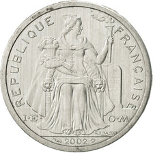 Coin, New Caledonia, 2 Francs, 2002, Paris, MS(63), Aluminum, KM:14