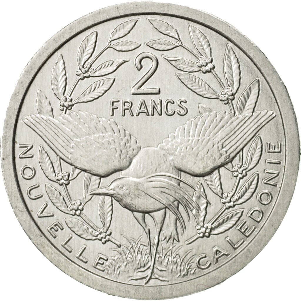 Coin, New Caledonia, 2 Francs, 2002, Paris, MS(63), Aluminum, KM:14
