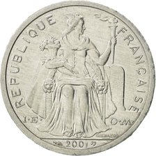 Coin, New Caledonia, 2 Francs, 2001, Paris, MS(63), Aluminum, KM:14