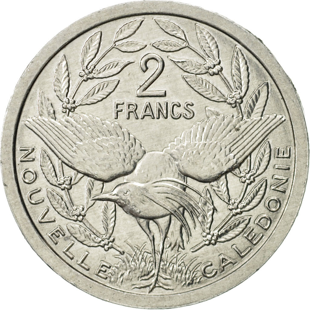 Coin, New Caledonia, 2 Francs, 2001, Paris, MS(63), Aluminum, KM:14