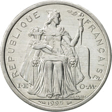 Coin, New Caledonia, 2 Francs, 1995, Paris, MS(63), Aluminum, KM:14